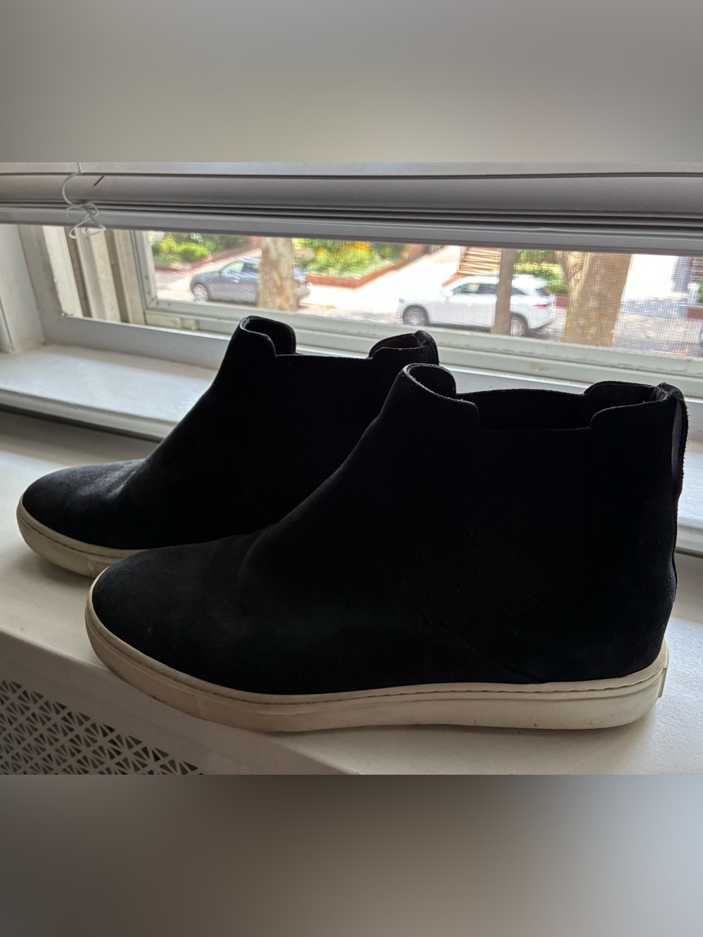 Vince Women’s Black Slip-On Suede Sneakers